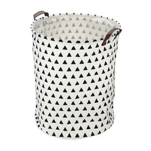 1 Pc 60L Foldable Cylindrical Laundry Basket for Laundry Room Black